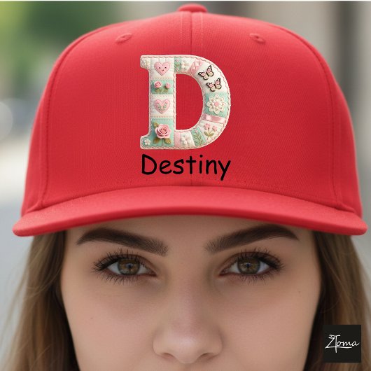 Quilted Patchwork Initial Letter D Nursery Trucker Pet