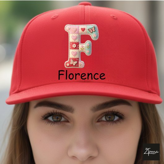 Quilted Patchwork Initial Letter F Nursery Trucker Pet