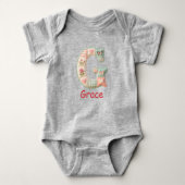 Quilted Patchwork Initial Letter G Nursery Romper (Voorkant)