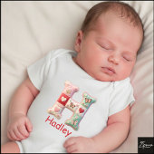 Quilted Patchwork Initial Letter H Nursery Romper