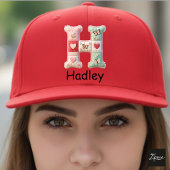 Quilted Patchwork Initial Letter H Nursery Trucker Pet