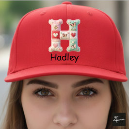 Quilted Patchwork Initial Letter H Nursery Trucker Pet