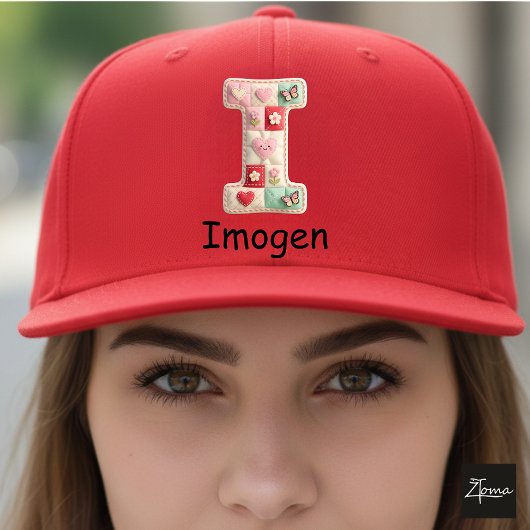 Quilted Patchwork Initial Letter I Nursery Trucker Pet