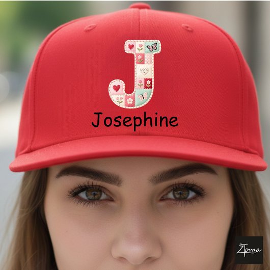 Quilted Patchwork Initial Letter J Nursery Trucker Pet