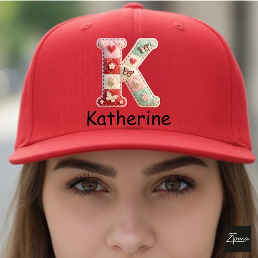 Quilted Patchwork Initial Letter K Nursery Trucker Pet