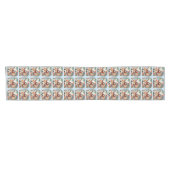 Quilted Patchwork Kerstman met Kerststerren Korte Tafelloper (Horizontaal)