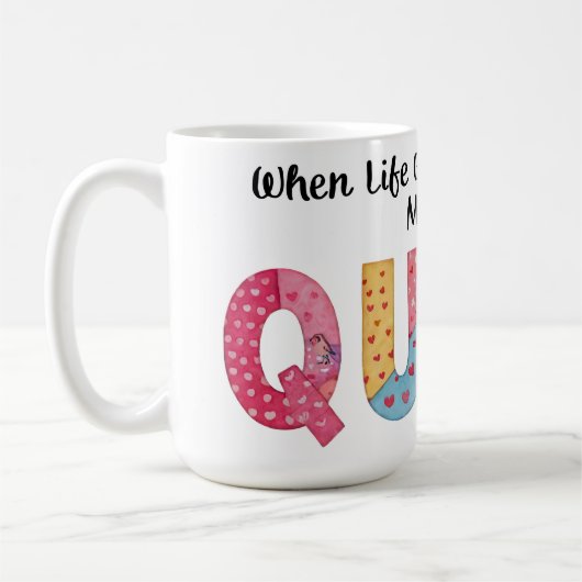 Quilten Als het leven je restjes geeft, maak dan e Koffiemok (Links)