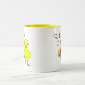 Quilten Chick Tekst Tweekleurige Koffiemok (Center)