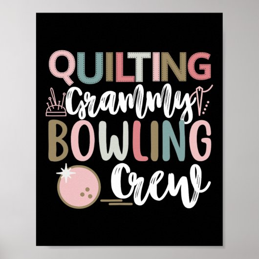 Quilten Grammy Bowling Bemanning Groep Bijpassende Poster (Voorkant)