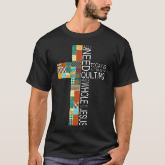 Quilten Hopen Jezus Kruis Quilter Breien T-shirt