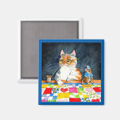 Quilten kat en muis magneet (Voorkant / Achterkant)