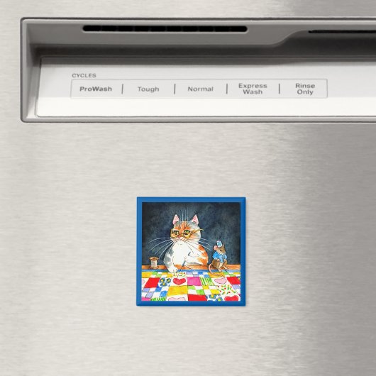 Quilten kat en muis magneet (Insitu (Vaatwasser))