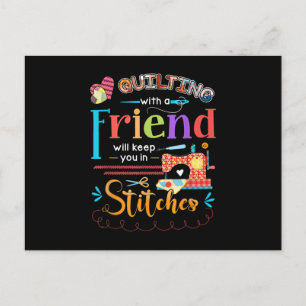 Quilten Met Een Vriend Houdt Je In De Steek Briefkaart