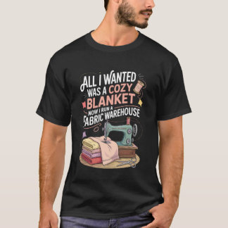 Quilten Naaimachine Breien Humor voor Quilter T-shirt