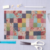 Quilten Patchwork Kleurrijke Bloemen Vierkanten Tissuepapier (Craft)