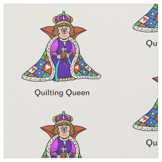 Quilten Queen Fabric Stof (Close Up)