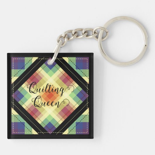 Quilten Queen sleutelhanger (Achterkant)