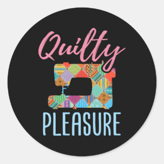 Quilten thema Quilter Quilters naaimachine Ronde Sticker