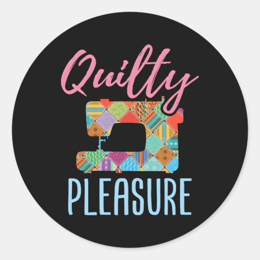 Quilten thema Quilter Quilters naaimachine Ronde Sticker (Voorkant)