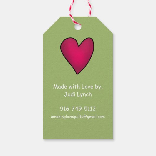 Quilten van zakelijke product Labels Cadeaulabel (Achterkant)