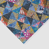 Quilten Vierkanten Kleurrijke Collage Patroon Tissuepapier (Detail)