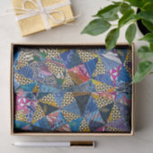 Quilten Vierkanten Kleurrijke Collage Patroon Tissuepapier (Geschenk)
