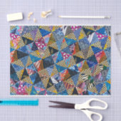 Quilten Vierkanten Kleurrijke Collage Patroon Tissuepapier (Craft)