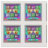 Quilten Word Square Fabric Stof (Close Up)