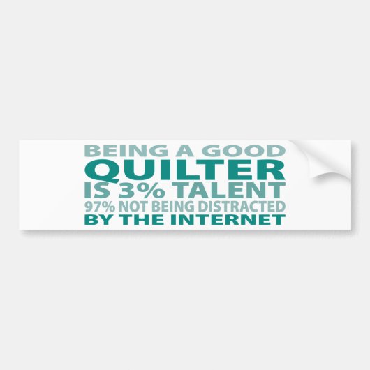 Quilter 3% Talent Bumpersticker (Voorkant)