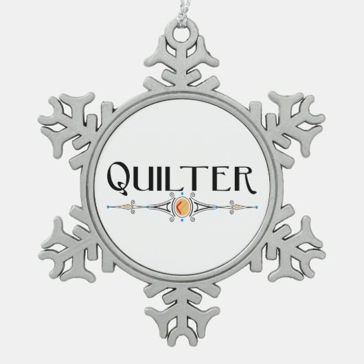 Quilter decoratieve lijn tin sneeuwvlok ornament (Voorkant)