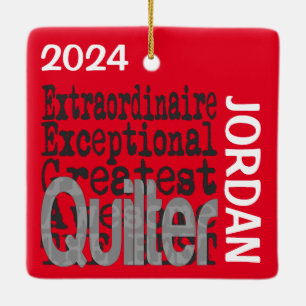Quilter Extraordinaire CUSTOM Keramisch Ornament
