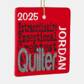 Quilter Extraordinaire CUSTOM Keramisch Ornament (Rechts)