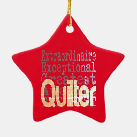 Quilter Extraordinaire Keramisch Ornament (Achterkant)