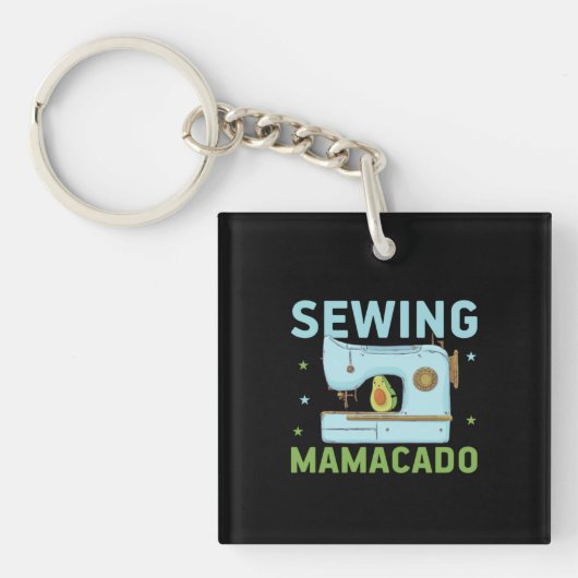 Quilter Gift | Naaigoed Mamacado Sleutelhanger (Voorkant)