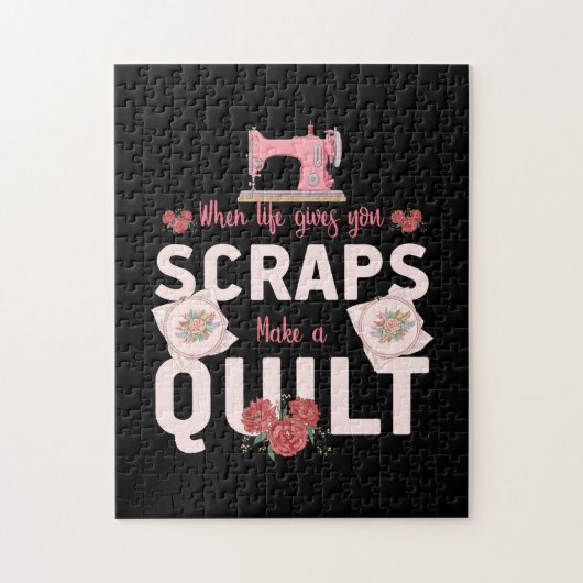 Quilter Gift | Wanneer het leven u scheurt Legpuzzel (Verticaal)