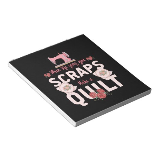 Quilter Gift | Wanneer het leven u scheurt Notitieblok (Schuin)