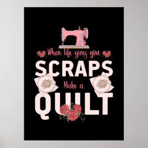 Quilter Gift Wanneer het leven u scheurt Poster