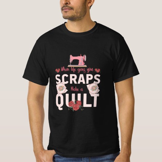 Quilter Gift | Wanneer het leven u scheurt T-shirt (Voorkant)