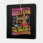 Quilter groovy schattig voor het kantelen keramisch ornament (Links)