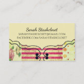 Quilter grunge quilt block visitekaartje (Achterkant)