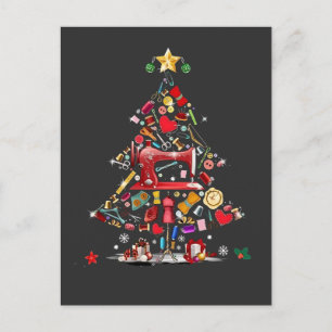 Quilter Kerstboom Kwiltblok Quilten Uitnodiging Briefkaart