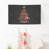 Quilter Kerstboom Quiltblok Quilten Spandoek (Insitu)