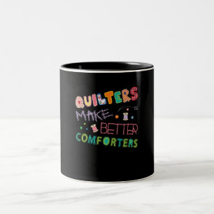 Quilter Make Better Comters Funny Quilting Premium Tweekleurige Koffiemok