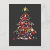 Quilter Merry Christmas Tree Quilt Block Quilting Feestdagenkaart (Voorkant)
