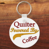 Quilter met koffie sleutelhanger (Voorkant)