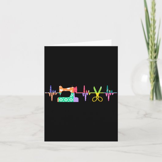 Quilter Naaimachine Hartslag Voor Quiltliefhebber  Kaart (Voorkant)