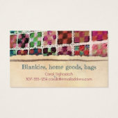 Quilter patchwork naaivaartuig visitekaartje (Achterkant)