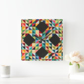 Quilter Pattern Americana Craft Lover Sewer Vierkante Klok (Huis)