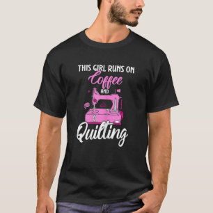 Quilter Quilt Dit Meisje Loopt Op Kat En Quilten T-shirt