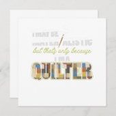 Quilter Quilt Quilt Crafting Sewing Machine Gif Kaart (Voorkant / Achterkant)